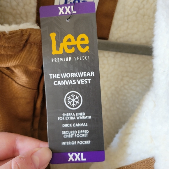 NWT Lee Premium Select Workwear Canvas Vest Size XXL - Picture 3 of 5